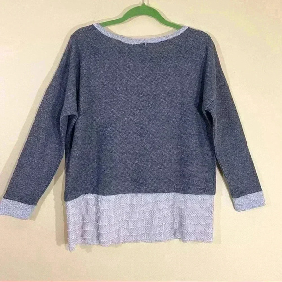 ODDY Gray Layered Tiered Polkadot Pullover Sweater - Picture 8 of 12
